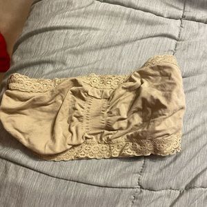 maurices beige strapless bralette